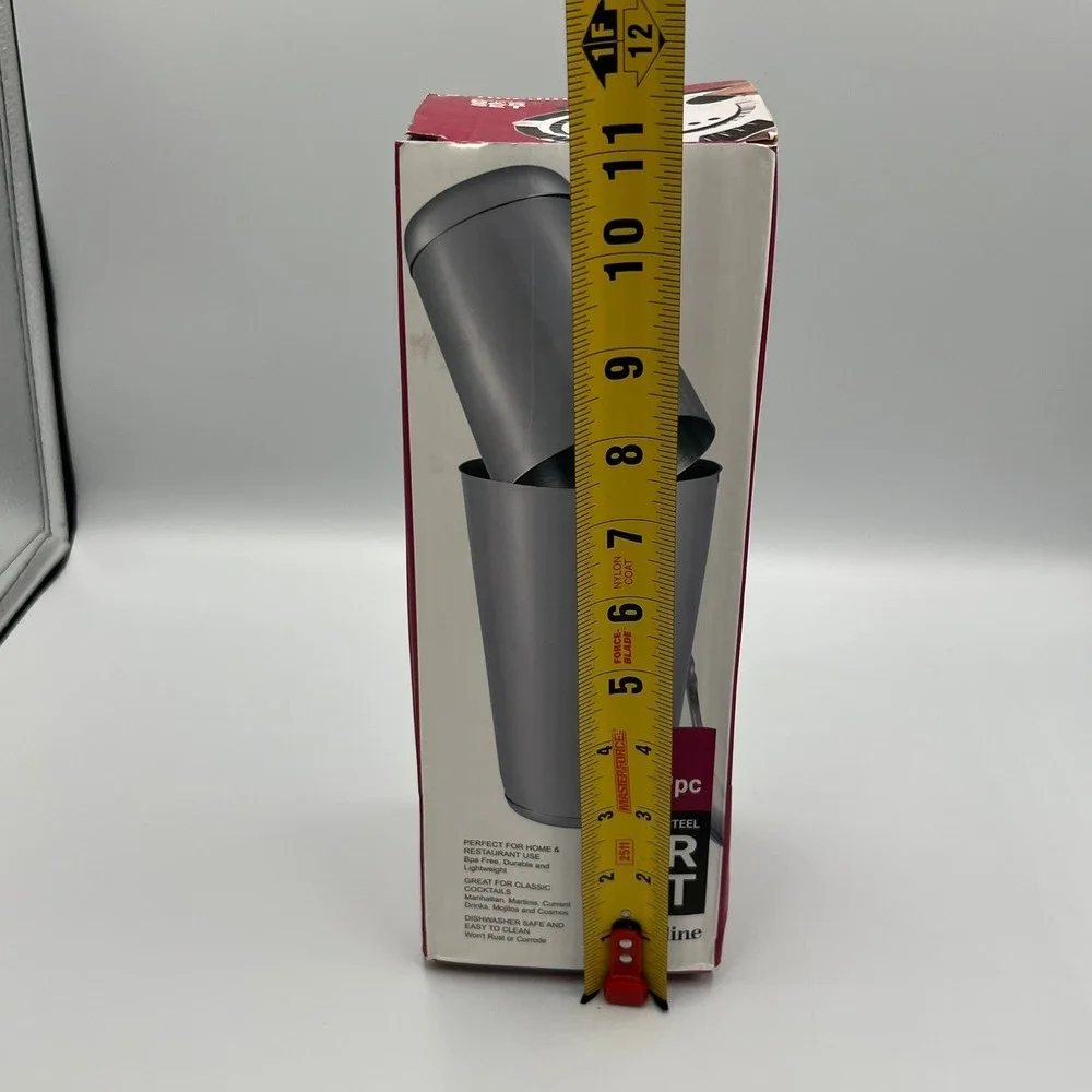 FineDine 14pc Stainless Steel Bar Set Silver Cocktail Shaker Like New